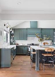 The most popular and striking choices include mahogany, walnut, or dark maple. We Want These Green Kitchen Cabinets Stat Kitchen Color Trends Kitchen Design Painted Kitchen Cabinets Colors