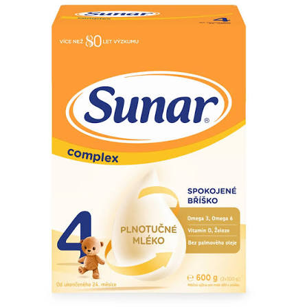 Sunar Complex 4, mliečna výživa pre malé deti 600 g 1×600 g, mliečna výživa, od 24. mesiaca | Dr. Max Lekáreň