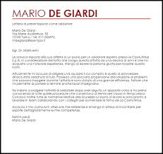 Esempio Lettera Di Presentazione Saldatore Livecareer
