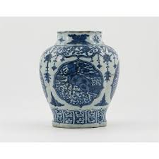 A Chinese Blue And White Vase Ming Dynasty 16th Century Blue And White Vase Blue Pottery White Pottery