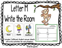 Print a set of daily routines flashcards, or print some for you to colour in and write the words! Letter M Write The Room Includes 3 Levels Of Answer Sheets By The Kinder Files