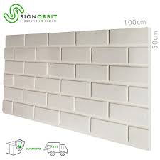 3d muro effetto mattone soffitto pannelli di polistirolo piastrelle indoor quick fix, facile fai da te. Pannello Brick Finto Mattoncino Ricostruito Colore Bianco