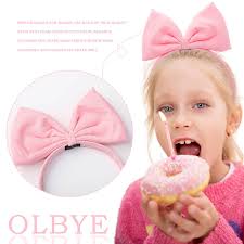 Amazon.com: Olbye Bandas para el pelo con lazo, diademas rosas con lazos  para mujeres y niñas, aros grandes para el cabello, regalos de Navidad,  cosplay, fiesta, accesorios de disfraz de Halloween (B-rosa) :