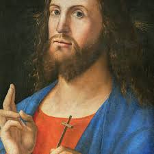 Christ With The Reed Oil On Canvas Metal Poster by Ary Scheffer