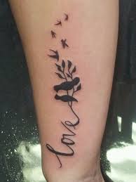 Love Birds Tattoo Design On Arm Bird Tattoos For Women Tattoos Love Tattoos