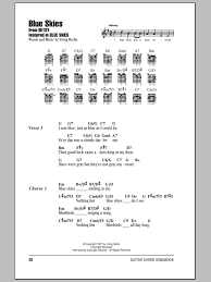 Play this easy solo arrangement of the popular 16th century english song. Blue Skies Sheet Music Irving Berlin Guitar Chords Lyrics