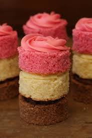 Miniature Neapolitan Cakes How To Stack Cakes Cupcake Cakes Mini Cakes