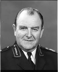 Sir John Jack Hermon, former Chief Constable of the RUC. Shots taken in the  year of his retirement. Some in RUC uniform and some in civilian clothes