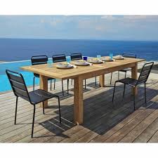 Products such as reclaimed teak garden tables, recycled teak garden benches, reclaimed teak garden dining tables. Recycled Teak Extending Garden Table W200 Cassiopee Maisons Du Monde