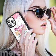 Blessed Mom/NANA Pink Carnation Marble Custom Phone Case w/ Kids' Names