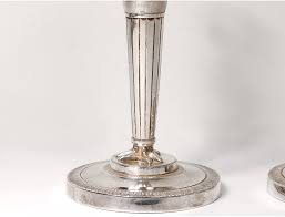 Beautifully detailed antique bronze candle holders. Pair Candlesticks Candlesticks Empire Bronze Silver Busts Women Antique Nineteenth