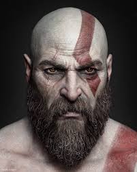 Kratos likeness sculpt render in Marmoset Toolbag 4