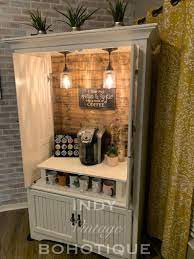 Sold Custom Armoire Coffee Bar Coffee Station Beverage Station Rustic Coffee Cabinet Wine Bar Coffee Bar Home Home Diy Repurposed Furniture