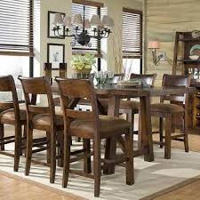 Woodland Ridge Trestel Counter Height Table Www Hayneedle Com Rustic Dining Room Dining Room Table Set Casual Dining Rooms