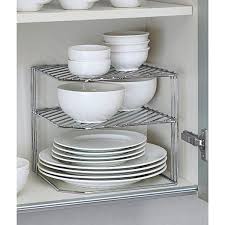 The Container Store Double Chrome Corner Shelf Shelves Corner Shelves Kitchen Cabinet Storage