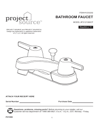 Jul 08, 2021 · if the faucet has no fixture shutoff valves, you can turn off the main water supply for the entire house. Project Source F5121066cp Installation Guide Manualzz