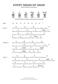 Jun 23, 2016 · best to play it with bar chords. Every Grain Of Sand Sheet Music Bob Dylan Ukulele Chords Lyrics