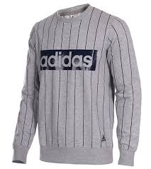 Adidas Men Pullover Striped Sweater Az8355 Az8356 Grey Darkblue Gym Kiyafetleri Erkek Giyim Tisort Modelleri