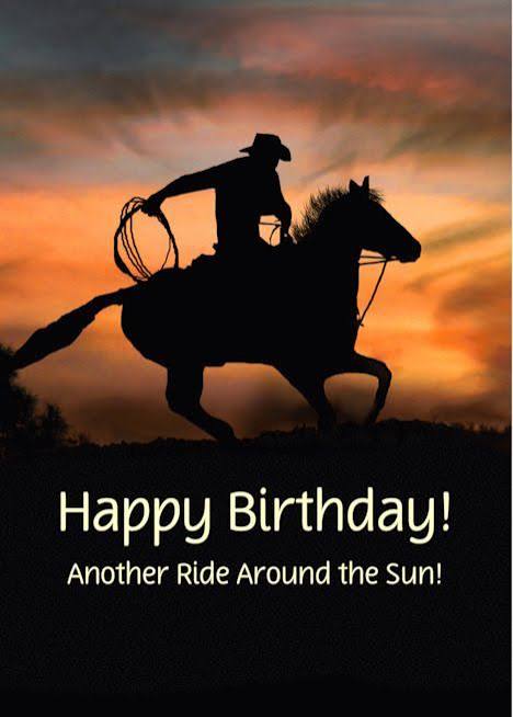 Birthday for Him Country Western Cowboy Custom Text card