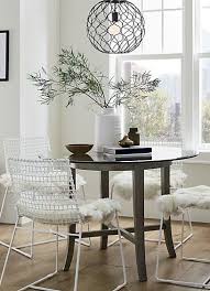 Tig Indoor Outdoor White Metal Dining Chair Reviews Crate And Barrel Metal Dining Chairs Dining Table Centerpiece Round Dining Table