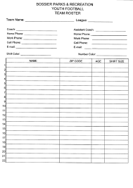 This sports roster and schedule template is ideal for all sports. Youth Football Team Roster Template Printable Pdf Download