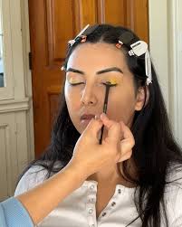 On set for the @bayfieldfloral photoshoot., Design & Florals:  @bayfieldfloral , HMUA: Joey Cheung @skylaarts , Model: @alishadhillon ,  Lehenga: @manikjassal , Stylist: @tbdbyleblanc , Playing with AI ...