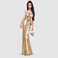 Kim kardashian met gala 2018. Fashion Illustrations By Armand Mehidri Kim Kardashian Met Gala 2018