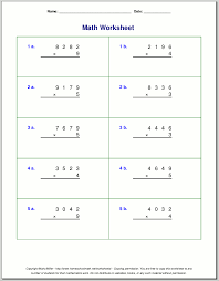 The worksheet variation number is not printed with the worksheet on purpose so others cannot simply look up the. Grade 4 Multiplication Worksheets