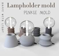 Nordic Cement Lamp Holder Silicone Mold: DIY Concrete Lamp