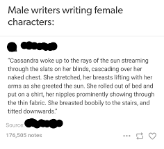 She breasted boobily. : r/menwritingwomen