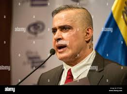 Caracas. Venezuela. 10th Oct 2018. The Attorney General of Venezuela, Tarek  William Saab, participates in a press conference where he gave details  about the death of the opposition leader Fernando Albán, which