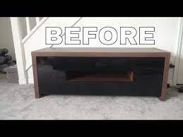 Click here to view the full tutorial. Diy Tv Stand Makeover Turn Old Furniture Into New Diy Easy Sticky Back Plastic On Furniture 2020 Youtube