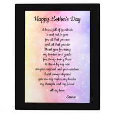 Mother S Day Gift Plaque Zazzle Com In 2020 Mothers Day Poems Mother Poems Personalized Mother S Day Gifts