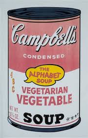 There are 32 letters in the alphabet and script, written from right to left. Andy Warhol Campbell S Soup Alphabet Soup 1969 Mutualart