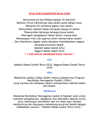 Jika ini kurang cocok silahkan pilih hasil yang ada dibawah ini. Ikrar Anti Dadah