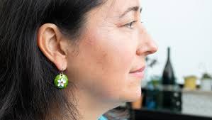 Pendientes flora rosas