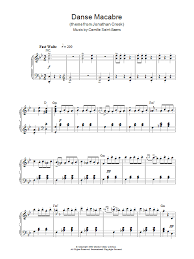 28,206 views, added to favorites 162 times. Danse Macabre Theme From Jonathan Creek Sheet Music Camille Saint Saens Piano Solo