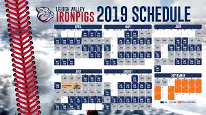 Ironpigs Announce 2019 Schedule Lehigh Valley Ironpigs News