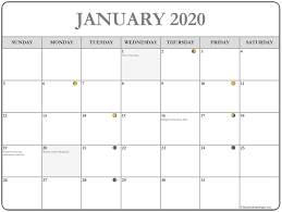 printable january 2020 moon calendar january2020 januarycalendar2020 2019calendar printables template vsm excel