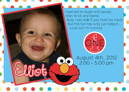 Birthday Invitation Card For My Son Free Free Template First Birthday Party Invitations Boy 1st Birthday Invitations Boy Elmo Invitations Elmo First Birthday