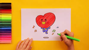 Shortly after arrival, the prince concludes that the most effective means to win over the hearts of earthlings is to become a super, no. How To Draw Bt21 Tata Bts Youtube