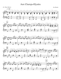 Hieronder staat een lijst van bezienswaardigheden in parijs.per hoofd worden de bezienswaardigheden genoemd in de volgorde van het nummer van het arrondissement van parijs waar ze zich bevinden. Aux Champs Elysees Sheet Music For Piano Solo Musescore Com