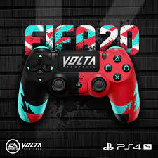 Created A Dualshock 4 Controller Design Mock Up Fifa 20 Volta Football Logo Designer Graphic Inspirationa Fifa Poster Controller Design Gaming Wallpapers
