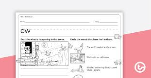 Find more phase 3 oi. Digraph Worksheet Ow Teaching Resource Teach Starter