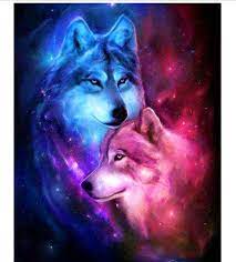5D DIY Full circular Diamond Painting Love Wolf 3D Embroidery Cross Stitch  Painting Home Decor Gift : Amazon.ae: Baby Products