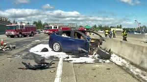 A tesla model 3 on autopilot crashed into an overturned truck on the highway. Tesla Continues To Blame Driver In Fatal Crash Involving Autopilot