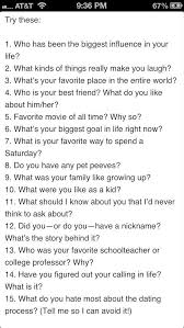 A little while back i started keeping a list of cool and interesting questions to ask a guy in an attempt to avoid awkward silences and generic conversation. 50 Great Questions To Ask A Guy