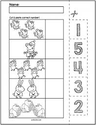 Free Educational Materials Peppa Pig Number Match 5 Numbers Preschool Peppa Pig Early Learning