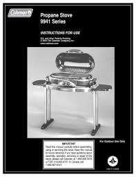 65212 coleman unleaded stove 533 sportster pump cup and clip. Coleman Propane Stove 9941 Instructions For Use Manual Pdf Download Manualslib