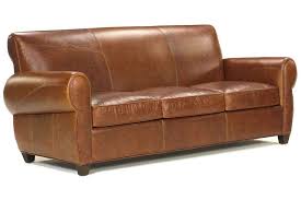 60w x 72d x 5h. Tribeca Rustic Leather Rolled Tight Back Cigar Sofa